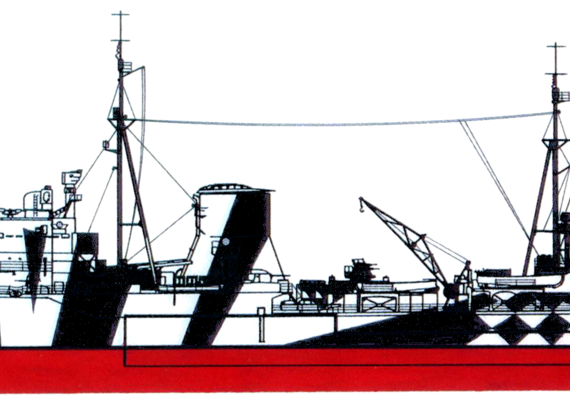 Корабль HMS Ajax [Light Cruiser] (1941) - чертежи, габариты, рисунки